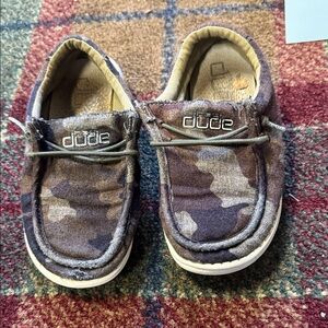 Hey Dude Kids Moccasins in Brown and Tan Camo